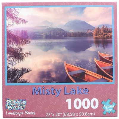 Puzzle Mate Misty Lake 1000 Piece Jigsaw Puzzle