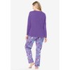 Dreams & Co. Plus Size Long Sleeve Knit PJ Set - 3 of 4