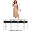 Coolmee Women Plus Size Casual Crossover V Neck Flying Sleeve Hem Slit High Waist Maxi Dress With Belt - 4 of 4