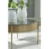 Signature Design by Ashley Jettaya 3-Piece Glass Coffee Table Set with End Tables - Brushed Brass Finish - 4 of 4