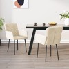 vidaXL Dining Chairs, 2 Pcs, Cream Velvet - 2 of 4