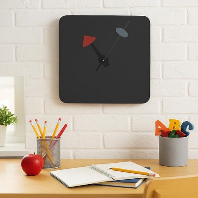 LeisureMod Manchester Modern Design Square Silent Non-Ticking Wall Clock