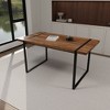 NicBex Dining Table Kitchen Table Rectangular Dining Table with  Thick Engineering Wood Tabletop for Kitchen and Dining Room Space Saving - 4 of 4