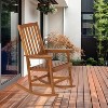 Outdoor Rocking Chair, Acacia Wood Patio Porch Rocker for Garden, Deck or Yard - 4 of 4