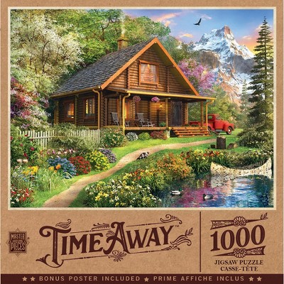 MasterPieces Time Away Mountain Retreat - Log Cabin 1000 Piece Jigsaw Puzzle by Dominic Davidson