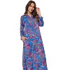 Casual Nights Women's Zip-Front Lounger Robe Long Duster Housecoat with Pockets - 2 of 4