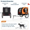 88Lbs Capacity Dog Bike Trailer, 16" Air Tires Foldable Oxford Fabric, Universal Coupler Pet Bicycle Carrier for Medium/Large Dogs - 3 of 4
