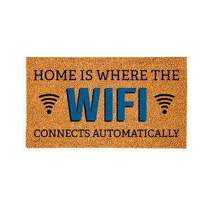 28" x 16" Nature Coir Mat, WiFi - 1 of 4