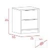 NicBex 16.1 inch Wide Nightstand with 2 Drawers,Side Table with Large Storage Space and Metal Handle,Bedside Table for Bedroom,Living Room - 3 of 4