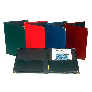 Marlo Plastics Band and Orchestra Rehearsal Folder 12" x 14" with Brass Corners and Pencil Loop Black - 1 of 1