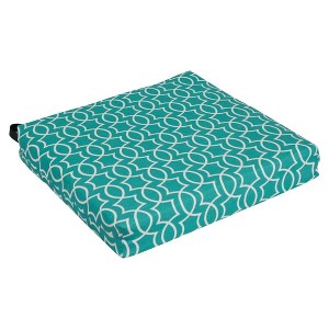 Blazing Needles, 20-inch by 19-inch Patterned Outdoor Chair Cushion - 1 of 2