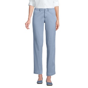Lands' End Women's Mid Rise Classic Straight Leg Chino Ankle Pants - 1 of 4