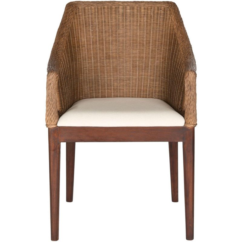 Enrico Arm Chair - Brown/White - Safavieh., 1 of 9