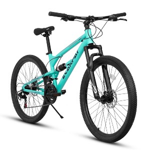 AENKYO 26-Inch Mountain Bike for Adult, 21-Speed Shimano Drivetrain, Easy to assemble Lightweight Aluminum Frame - Blue/Black - 1 of 4