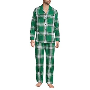 Lands' End Men's Flannel Pajama Set - 1 of 4