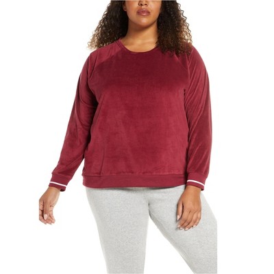 P.J. Salvage Womens Solid Pajama Sweatshirt Top