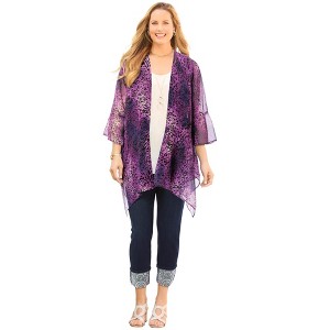 Catherines Seasonless Cascade Duster - 1 of 4
