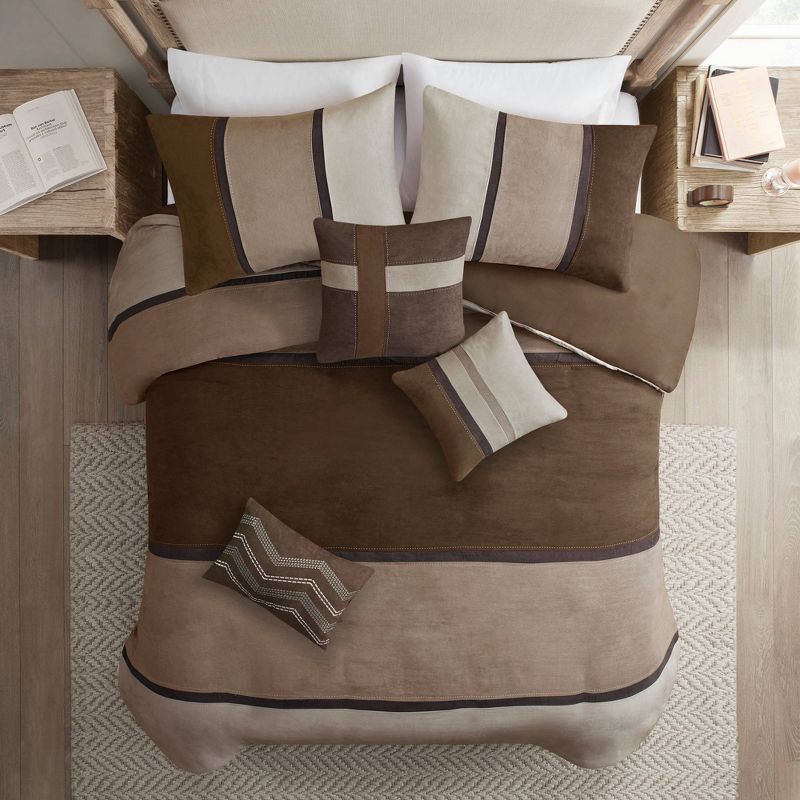 Overland Faux Suede Duvet Cover Set, 1 of 15