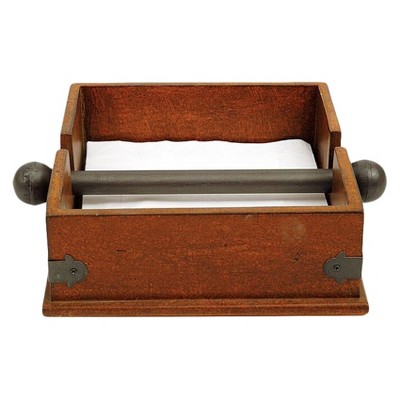 Square Wood & Metal Dinner Napkin Holder - 3R Studios