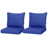 Outsunny Patio Chair Cushions with Seat Cushion & Backrest, Fade Resistant 24" x 24" Seat Replacement Cushion Set - 4 of 4