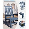 coucheta Poly Lumber Rocking Chair Outdoor Set of 4 with 2 Side Table, HDPE High Back Porch Rocker Chairs - All Weather Resistant Furniture for Patio - 3 of 4