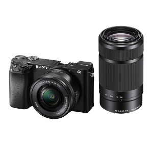 Sony Alpha a6100 APS-C Mirrorless Camera with 16-50mm and 55-210mm Lenses - 1 of 3