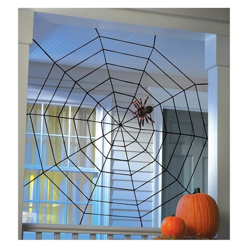 Spider web 2024 window halloween