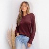 Women's Cozy Round Neck Long Sleeve Knit Sweater - Cupshe - 4 of 4