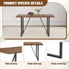 NicBex Modern Rustic Industrial Rectangular Dining Table for 4-6, Kitchen Table with 1.5" Thick Tabletop & Metal Legs, Desk for Kitchen Dining Room - 4 of 4