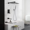 Black Folding Bathtub Shower Faucet with Rain Shower Head and Handheld - 3 of 4
