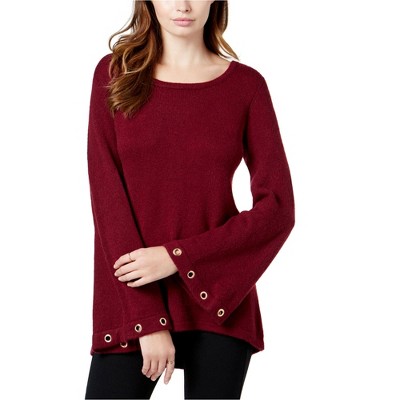 Kensie Womens Frommet Sleeve Knit Sweater