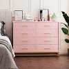8 Drawer Wood Dresser with Gold Handles, Modern Chest of Drawers for Bedroom Closet, Living Room & Hallway Storage Organizer - 4 of 4