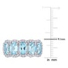 EVERLY JEWELRY | Sterling Silver 3 1/5 CT TGW Sky Blue Topaz White Topaz Fashion Ring - 4 of 4