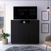 NicBex 2 Drawers Dresser for Bedroom with 3 Cabinets,Chest of Drawers with Metal Handles,Freestanding Dresser,Storage Dressers for Bedroom,Black - 2 of 4