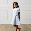Hope & Henry Girls' Organic Short Sleeve French Terry Contrast Trim Dress, Kids - 2 of 4