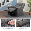 Oversized 360° Swivel Rocker Recliner Chair, Weight Capacity 3400LBS Extra Wide Manual Recliners, Soft Corduroy Fabric Single Lazy Sofa Chair - 3 of 4