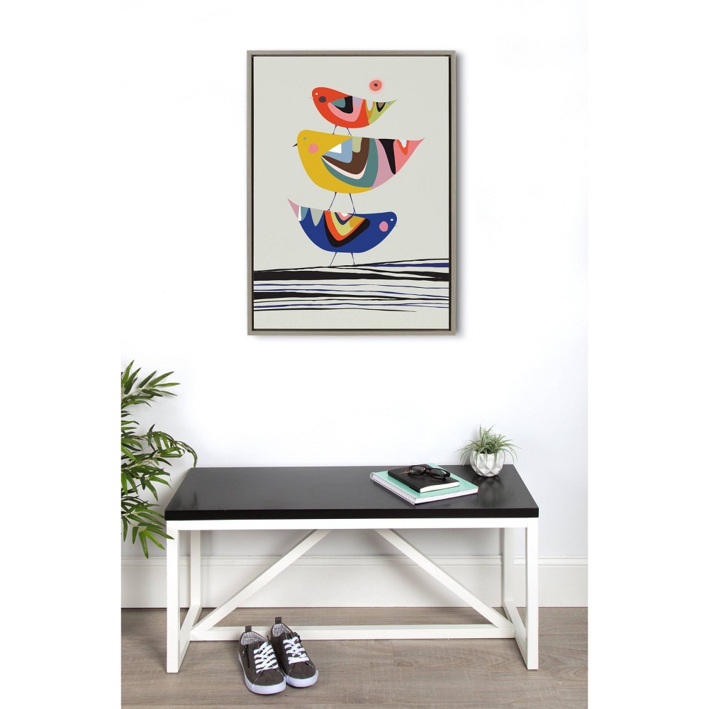 Photos - Other Decoration 23" x 33" Sylvie the Family Tree Framed Canvas by Rachel Lee Gray - Kate & Laurel All Things Decor: Contemporary Digital Art