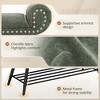 Arceso End of Bed Bench, Modern Bedroom Upholstered Shoe Benches, Ottoman with Metal Frame and Solid Shelf for Bedroom, entryway, Living Room，Foyer - 3 of 4