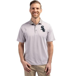 Chicago White Sox Cutter & Buck Virtue Eco Pique Micro Stripe Recycled Mens Big & Tall Polo - 1 of 1
