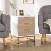 Hommoo 3 Drawers Nightstand with Metal Frame - 3 of 4