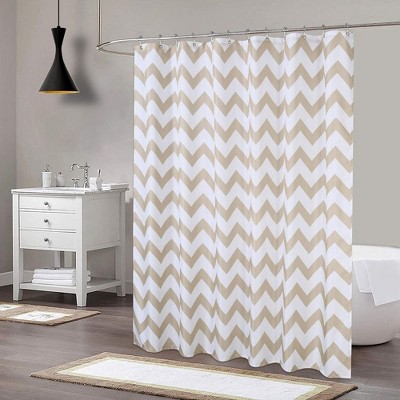 Chevron Fabric Shower Curtain for Bathroom