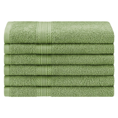 White Classic Luxury 100% Cotton Hand Towels Set Of 6 - 16x30 : Target