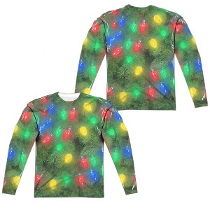 Men's Oh Christmas Tree (Front Back Print) Long Sleeve Costume T-Shirt - 1 of 4