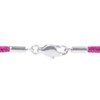 EVERLY JEWELRY | Sterling Silver 22 1/2ct TGW Indian Ruby Pendant with Triple Strand Silk Cord - 17 in - 3 of 4