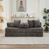 Racxily Comfy Convertible Folding Mattress Couch, Floor Sofa Bed, Chenille Floor Sofa with Armrest, Floor Sofa Lounge Couch for Living Room Bedroom - 3 of 4