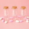 Sparkle and Bash 12-Pack 4-Inch Empty Milk Jars Glass Bottles with Lids, It's A Girl Baby Shower Party Favors