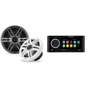 Fusion MS-RA770 Apollo Source Unit w/ Clarion CMSP-651-SWG Premium 6.5-inch Coaxial Marine Speakers ( Includes White & Gray Sport Grilles ) - 1 of 4
