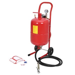 10 Gallon Sand Blasting Machine(Upgraded Nozzle), Portable Abrasive Blaster for Stain Removal Paint, Red - 1 of 4