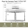 11x11 FT Heavy-Duty Outdoor Gazebo Pavilion - Double Roof w/ Mosquito Netting, All-Weather Metal Frame for Patio, Garden & Deck - 3 of 4
