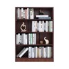 Infurnic Decorative Bookshelf, Tall Modern Wood Bookshelf with Four Shelves, for Living Room or Library Bookcase, Brown, 11.6"*33"*49" - 3 of 4